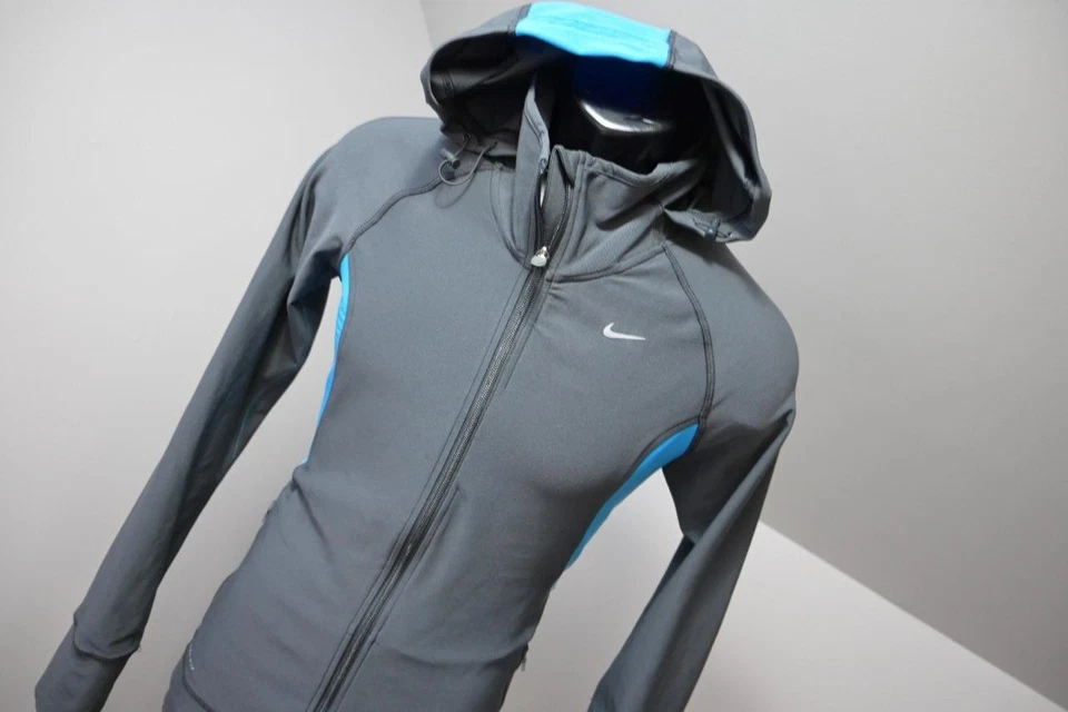 耐克跑步连帽夹克 Dri Fit 运动性能男式修身中号 — 第 4/4 张图片