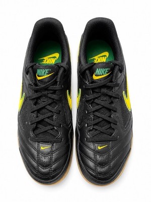 Nike Gato Black Yellow White Gum Sole Indoor Soccer/Futsal Shoes Size 10