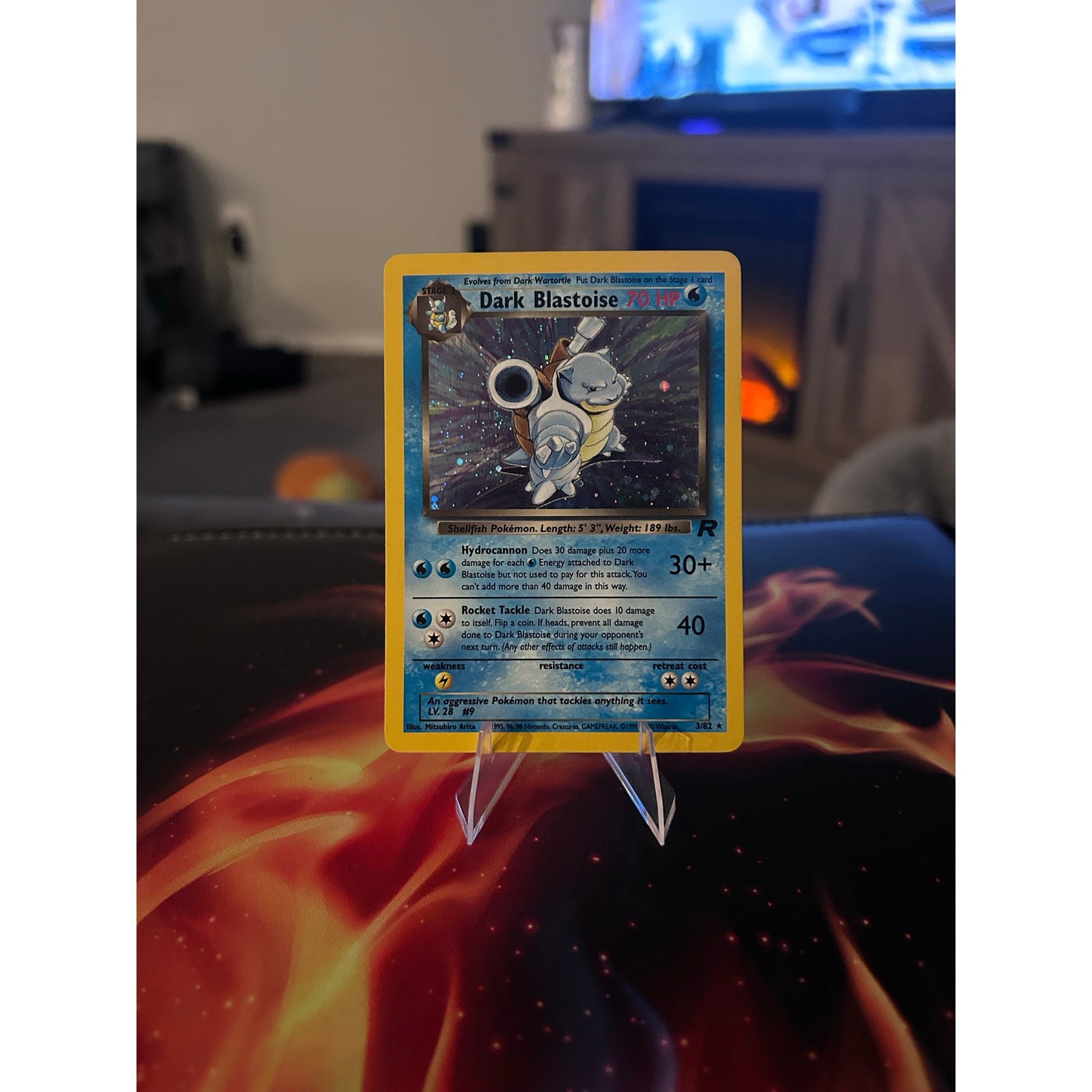 Pokemon Dark Blastoise Holo Team Rocket 3/82 WOTC Vintage LP