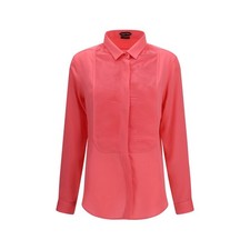Tom Ford Women Red Button-Up Shirt 100% Silk ...