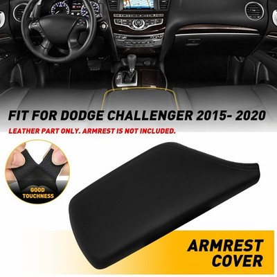 Fits Dodge Challenger 2015-2020 Black Center Console Lid Armrest Cover Protector
