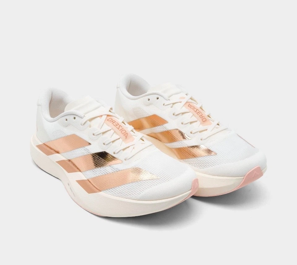 Adidas Adizero Evo SL Womens Running Shoes Off White/Copper Metallic/Blush Pink
