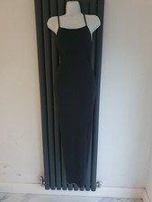 SKIMS Cotton Rib Long Tank Dress Soot Black Size S (UK 8-10) Maxi Bodycon NWT Ne