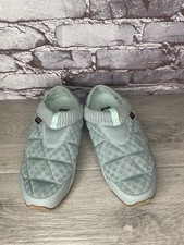 TEVA ReEMBER MOC Light Blue Quilted Fabric Slip On Shoes Women Sz 6M US/37EU