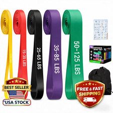 Heavy Duty Resistance Bands Set 5 Loop for Gym Exercise Pull up Fitness Work USA