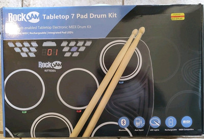 RockJam Bluetooth Midi Tabletop Electric Drum Set