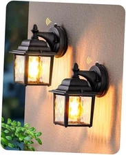  2 Pack Outdoor Wall Lights, Dusk to Dawn Exterior Lighting Fixtures, Modern 