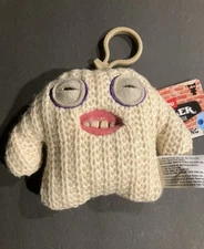 Fuggler Funny Ugly Monster Keychain Plush Keyring Mr Needles Tan