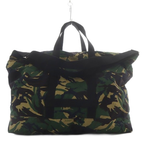 Off-White Khaki Canvas Tote Shoulder Bag 15x24in AB Condition