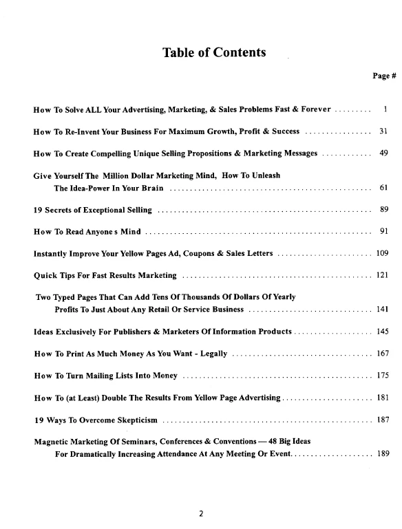 Dan Kennedy - THE BEST OF DAN KENNEDY Collection Of 15 Reports 205 Page Manual - Image 2 of 4