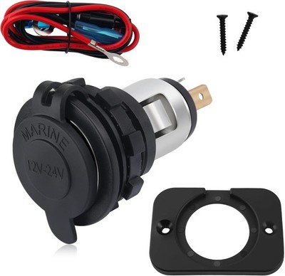 Cigarette Lighter Socket, Dustproof Automotive Replacement 12V Power Outlet, Uni