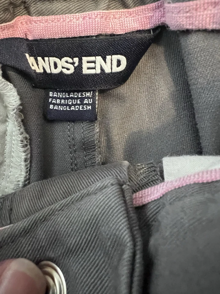 Lands End Girls Gray Pants & Short Size 6 Ad Waist School Uniform Lot Of 4 - Image 3 of 4