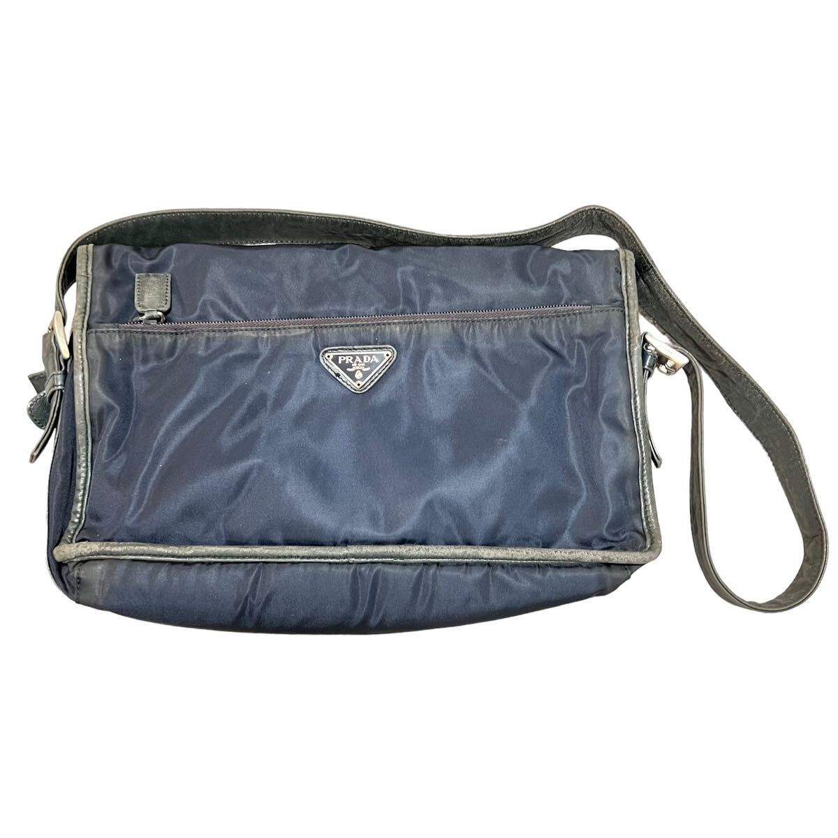 RARE Prada Archive Hybrid Leather Nylon Flap Messenger Bag