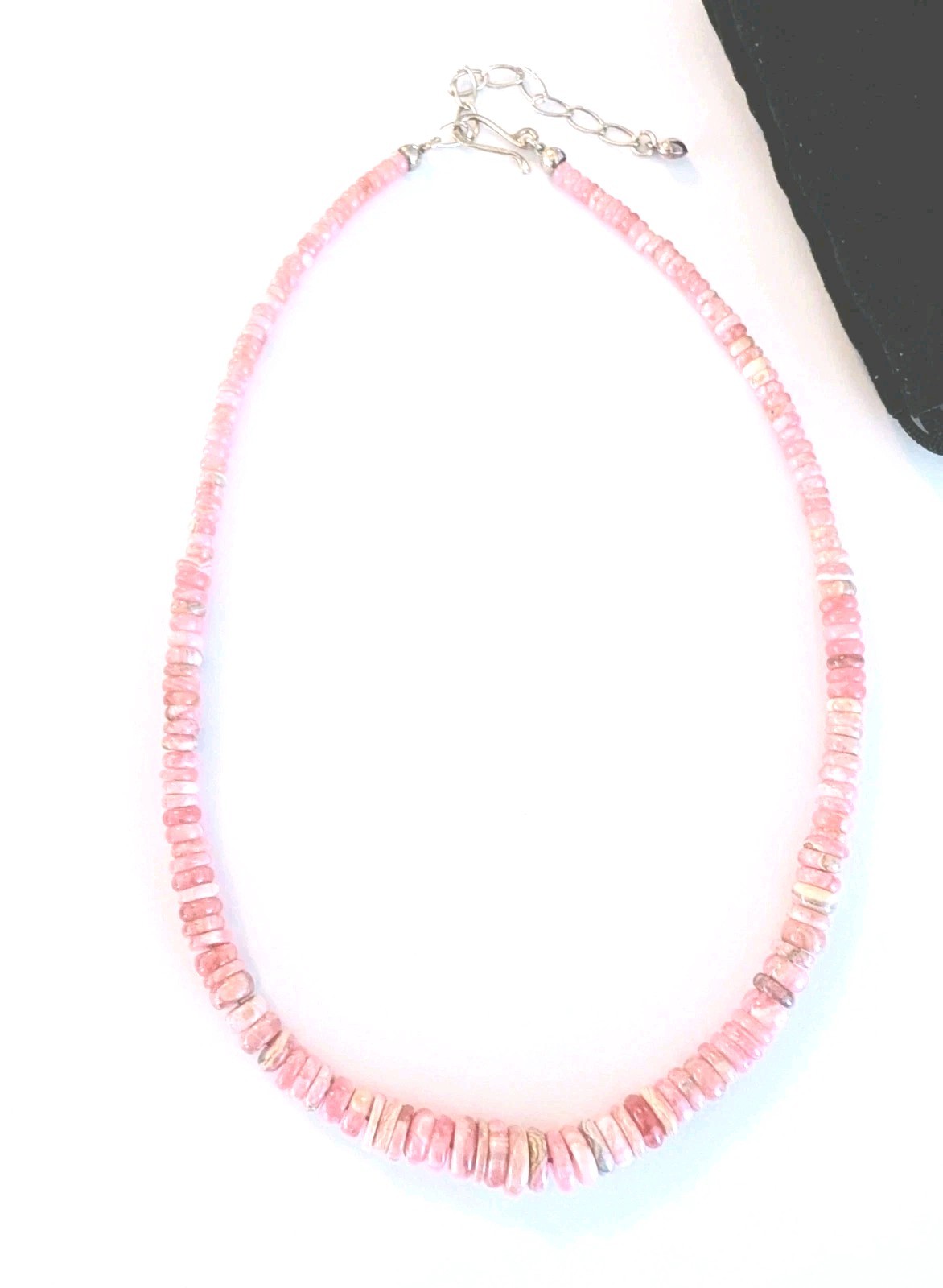 Jay King Necklace Rhodochrosite Graduated Beads 925 Sterling DTR Mine Finds