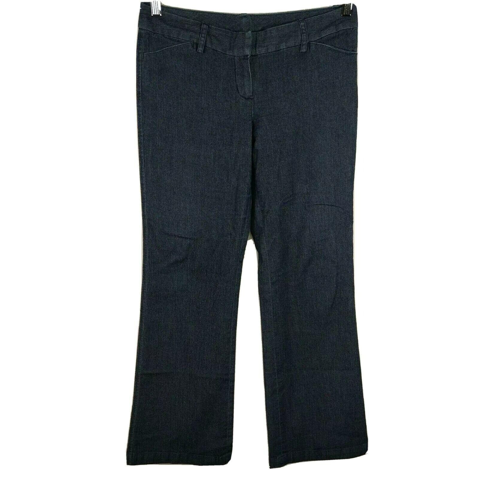 Women Petite Size 4p Blue Wide Flare Leg
