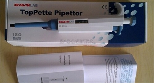 Dragon Lab Pipettor Toppette Pipette Manual Adjustable Single Channel 0.5-10U si - Bild 2 von 2