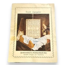 Vintage Birth Sampler Cross Stitch Margret & Margaret Inc. Designs & Traditions