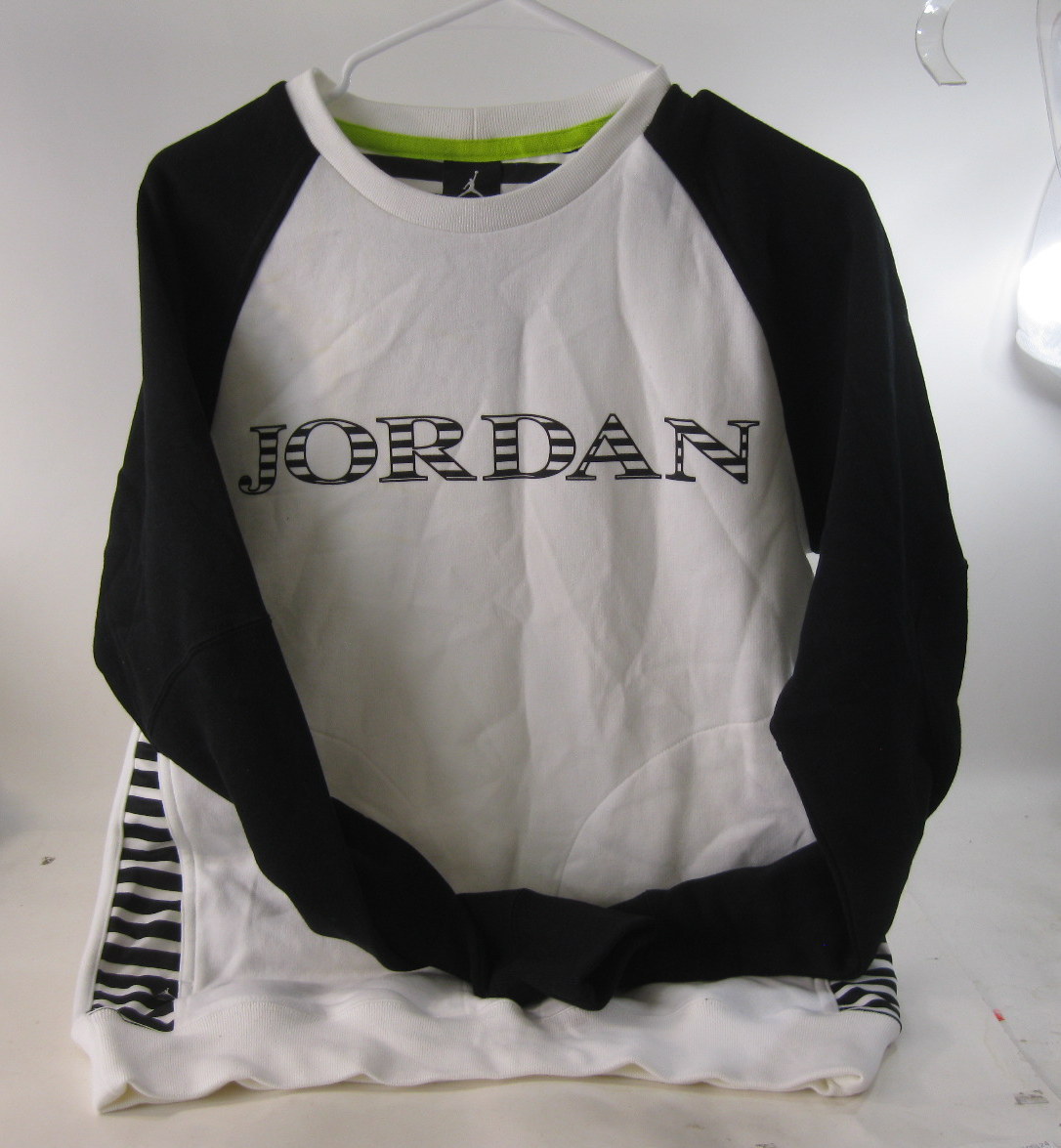 new Nike Jordan AJX Sweatshirt Black/White 589347 100 MEN