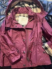Rare EUC Girls Burberry Trench Coat Jacket Sz 4