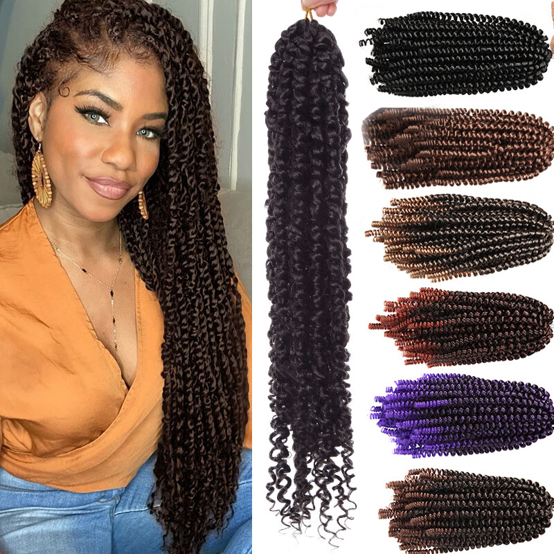 Pre-twisted Ombre Passion Twist Crochet Braids Spring Bomb Twist