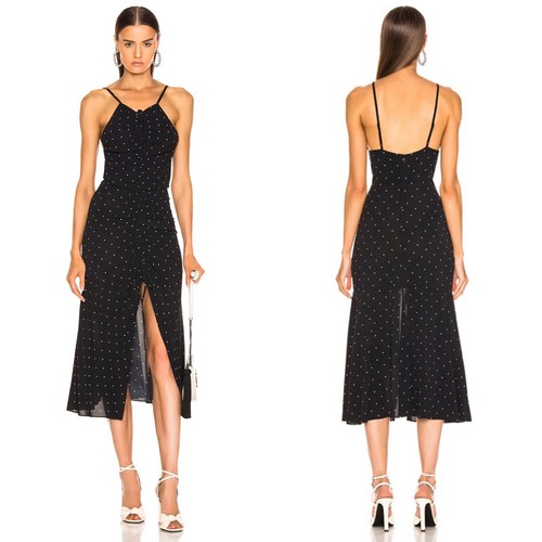 Alice McCall Black Polka Dot Ruched 
