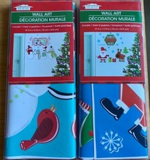 Holiday Wall Art Santa, Reindeer and Snowmen NEW