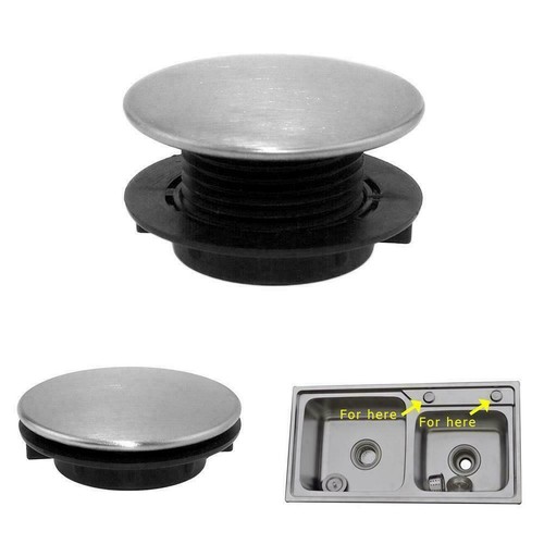 Steel Kitchen Sink Tap Hole Blanking Plug Plate Cover Stopper Basin 28-40mm U.K- - Picture 5 of 12