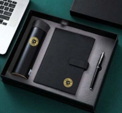 Real Life Hero, Smart Temp Display Vacuum Flask with Notebook, Pen & Gift Box