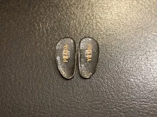 Replacement 15mm Nose Pads for PRADA Eyeglasses/Sunglasses Gold Logo Screw-In