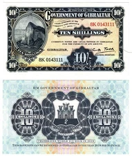2018 Gibraltar 10 Shillings Banknote P41 UNC Celebration of World Tourism 2018
