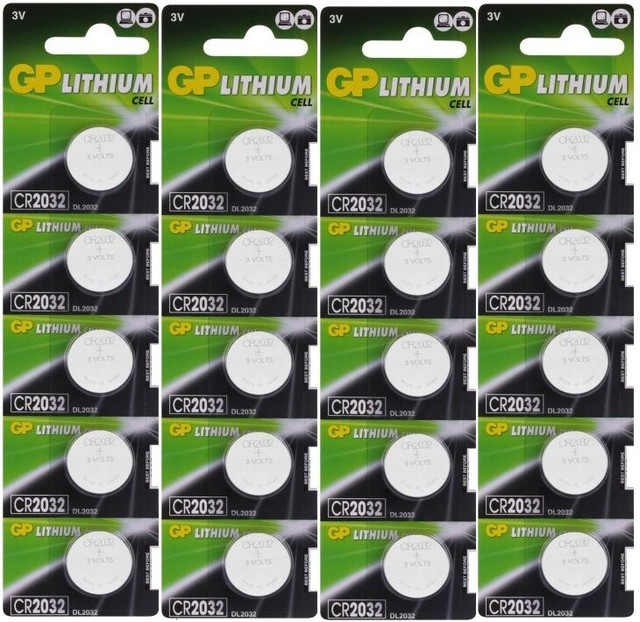 20 x GP CR2032 Lithium Batteries V2032 DL2032 3V eBay