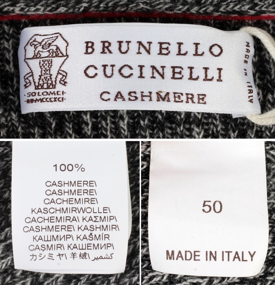 Cardigan 100% Cachemire Brunello Cucinelli - Broderie Cristal Et écusson - Taille L - Neuf Avec étiquettes