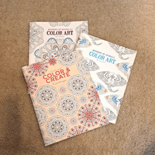 Leisure Arts Coloring Books NEW Set of 3 Color Art for Everyone Kaleidoscopes
