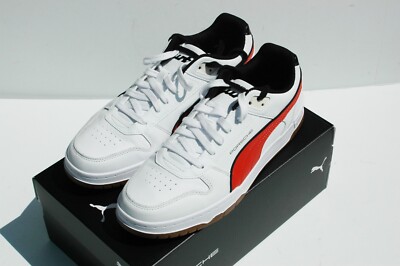 NEW PUMA           PORSCHE  PL RBD Game Low   White/Red  Size 10