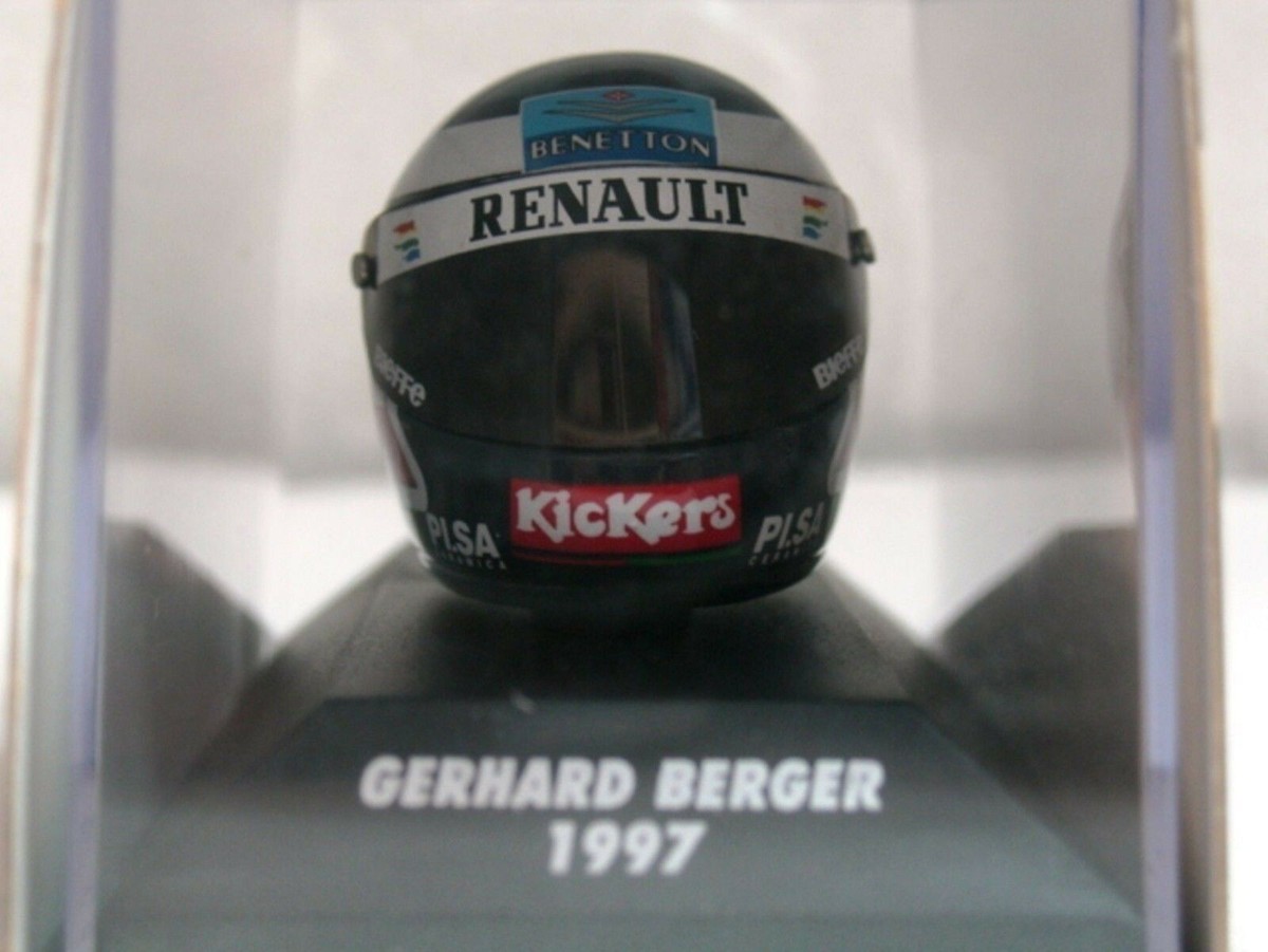 Gerhard Berger ヘルメット ミニチュア 1996 1997 2点 Gerhard Berger