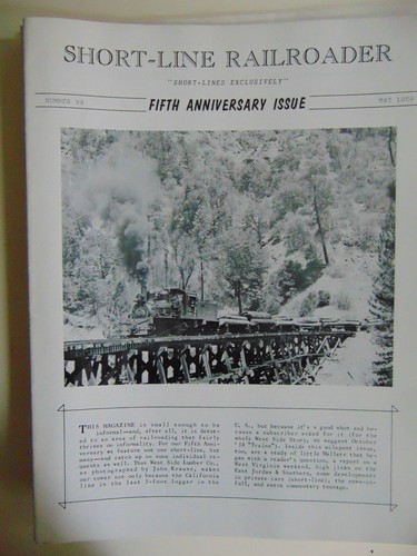 Short-Line Railroader May 1959 no. 39 The FIFTH ANNIVERSARY ISSUE