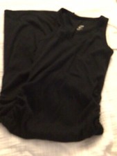 New Day Rib Knit Side Ruched Dress Women Bodycon Sleeveless Black XS NWT