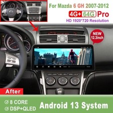 12.3 inch Screen Android Car Radio For Mazda 6 GH 2007-2012 CarPlay Head Unit