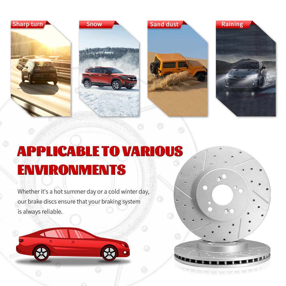 Front Rear Disc Rotors Ceramic Brake Pads for 2015 Subaru Legacy 2.5L