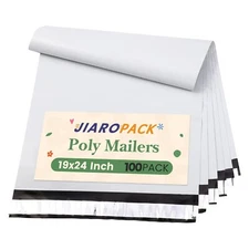 Poly Mailers Shipping Bags Mailing Envelope Large Package Bag 19x24" 100 White