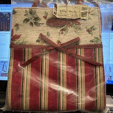Vintage Longaberger Holiday Stripe Botanical Gift Bag 23540 New
