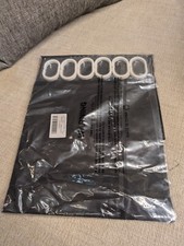 New Black 72 x 72 in Shower Curtain With Hooks