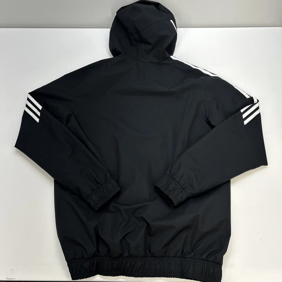 Charlotte Independence Soccer Adidas Windbreaker Jacket Mens M Black Pockets - Image 3 of 4
