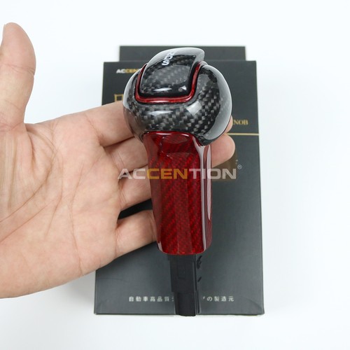 100% Real Carbon Fibre Gear Shifter Gear Shift Knob For Ford Mustang 2015-2022 - Foto 9 di 9