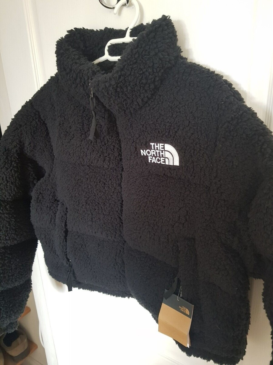 The North Face Nuptse Cropped Sherpa High Pile Black Size XS The North Face Nuptse Cropped Sherpa High Pile Black Size XS