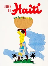 Decorative POSTER.Home room Interior wall art design.Come to Haiti.Travel.7082