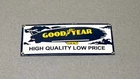 VINTAGE 12” GOODYEAR TIRES BLIMP SALES SERVICE PORCELAIN SIGN CAR GAS OIL TRUCK