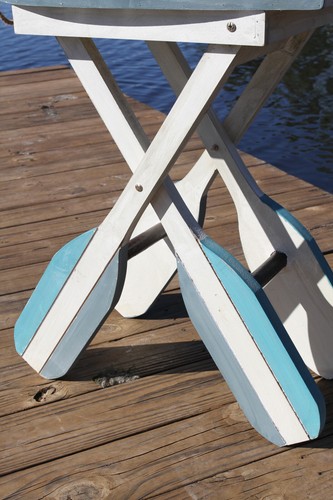 Foldable Boat Shape Side Table For Your Sunroom, Deck Or Patio,beach decor,party - Picture 13 of 18
