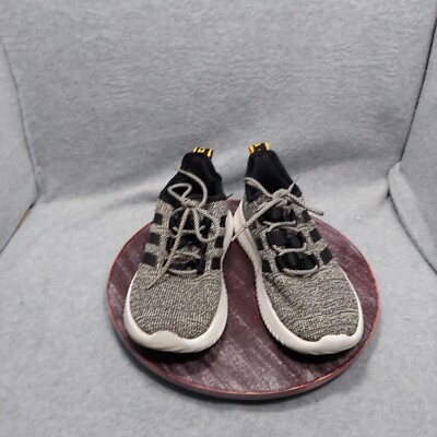 Adidas Mens Cloudfoam Ultimate Sneakers Gray/Black  Size 6  READ Wear on Heels