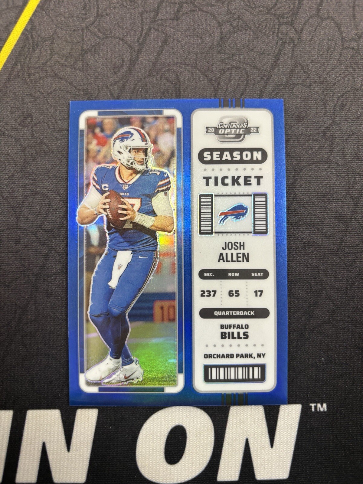 2022 Panini Contenders Optic Josh Allen Blue Season Ticket /99 #6